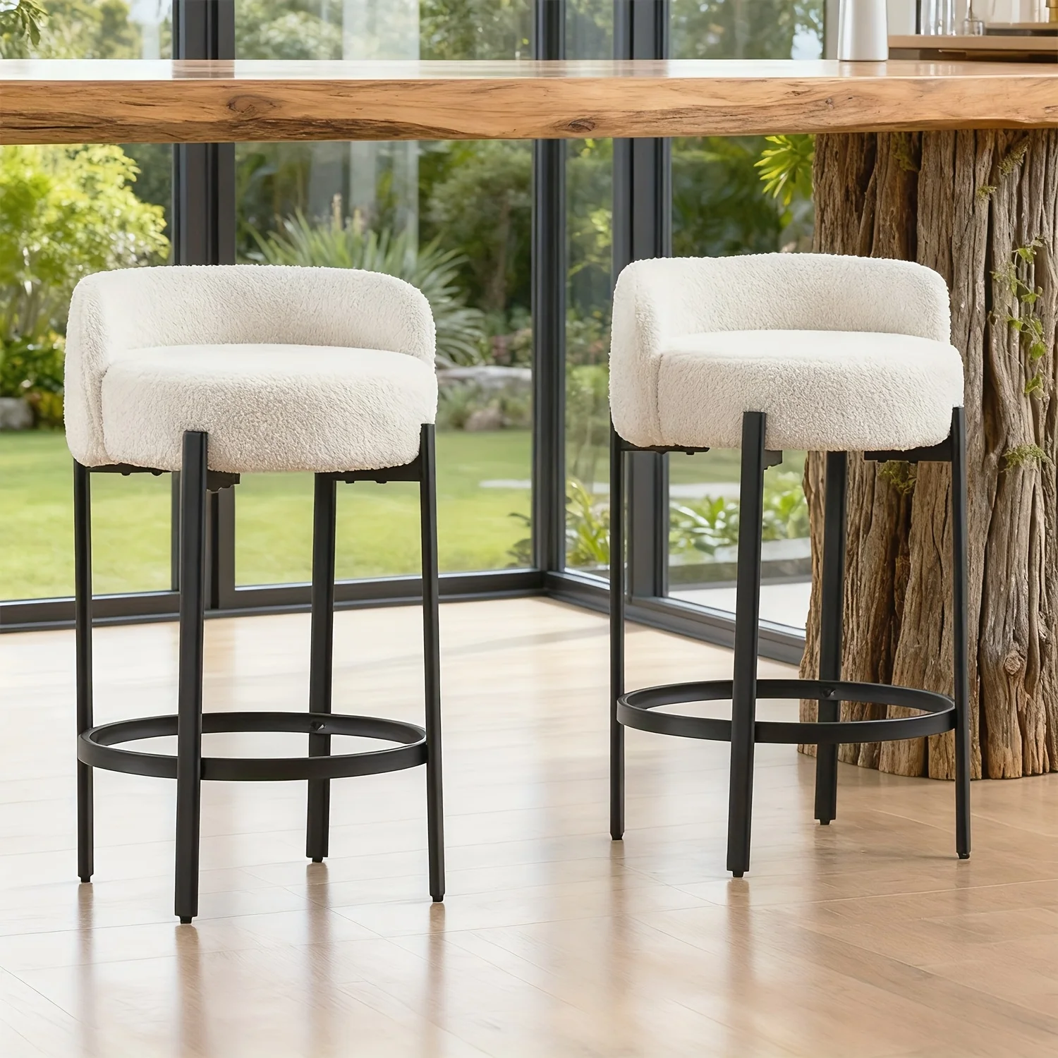 2 Pcs Counter Height Bar Stools Round Barstools Modern Fabric Counter Stools Kitchen Island Kitchen Dining Furniture
2 Pcs Counter Height Bar Stools Round Barstools Modern Fabric Counter Stools Kitchen Island Kitchen Dining Furniture