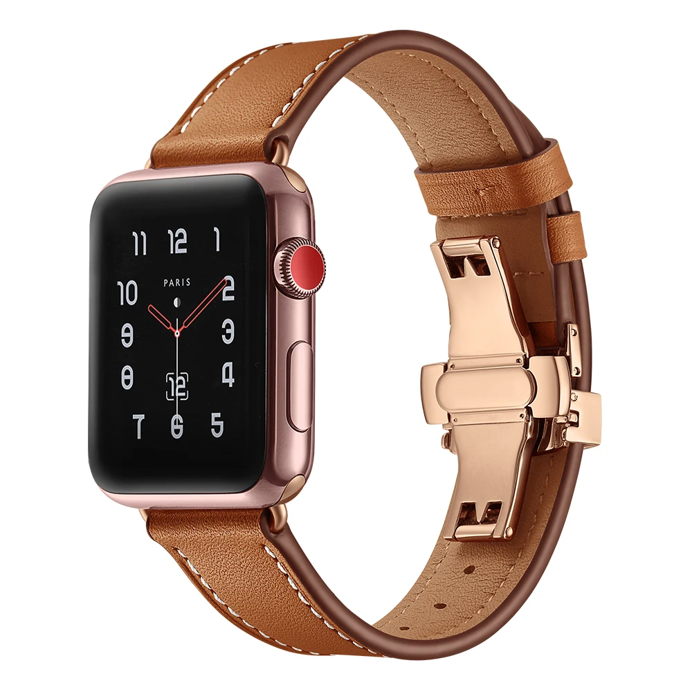 Leather Band for Apple Watch strap 45mm 44mm 40mm 49mm 41mm 38mm Stainless steel Butterfly buckle Iwatch Series 9 8 7 se ultra 2
Leather Band for Apple Watch strap 45mm 44mm 40mm 49mm 41mm 38mm Stainless steel Butterfly buckle Iwatch Series 9 8 7 se ultra 2