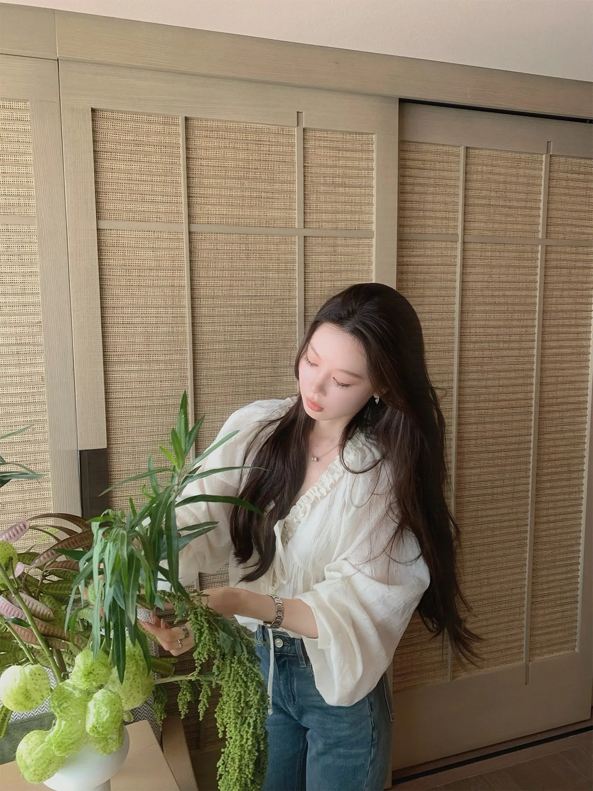 Seeyouiceland Soft Texture Wool Lace irt Women's Casual Sle irt Cotton Blend Wool Blend Seven Sve-Length irt
Seeyouiceland Soft Texture Wool Lace irt Women's Casual Sle irt Cotton Blend Wool Blend Seven Sve-Length irt