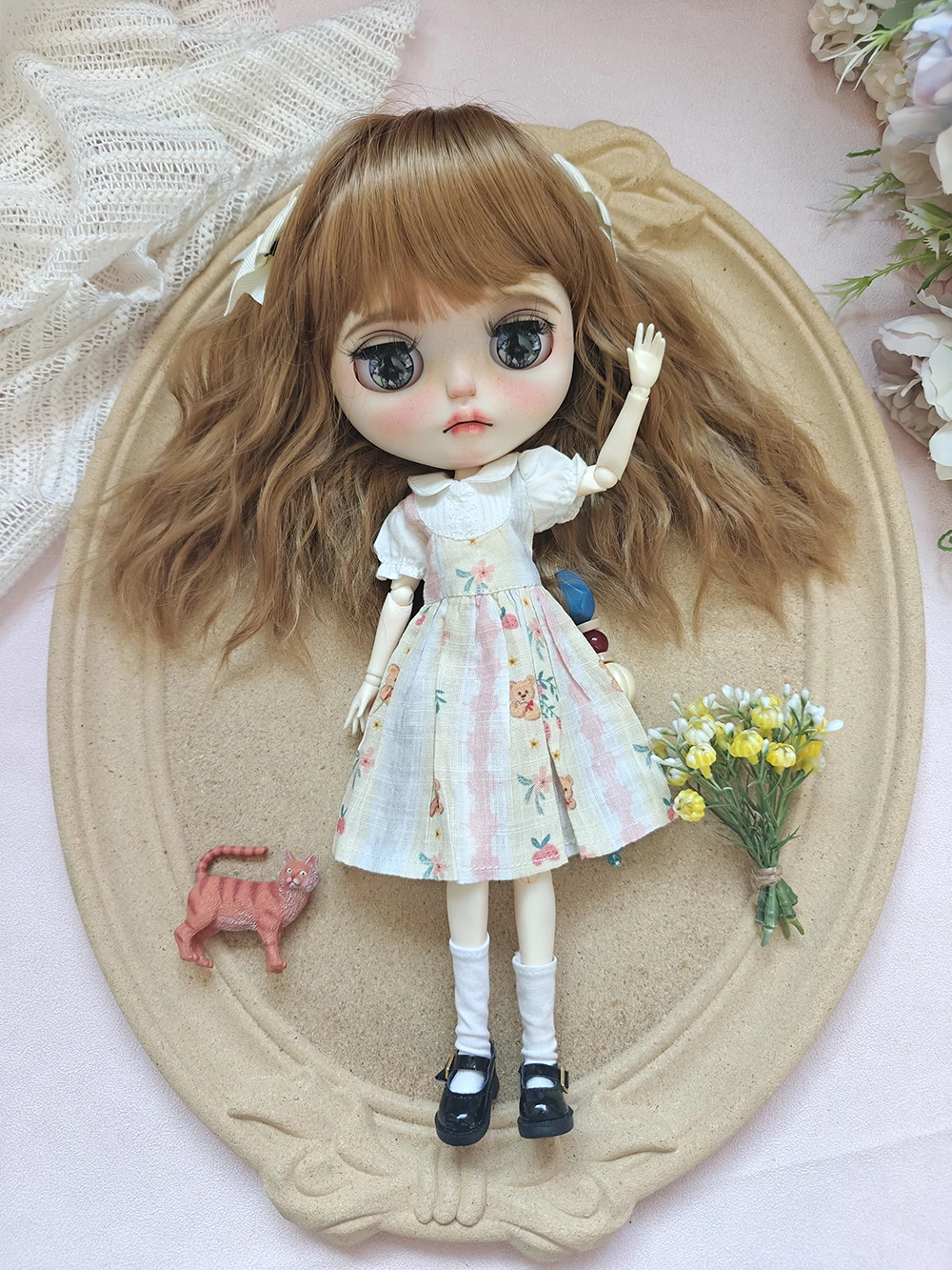 НОВАЯ одежда для куклы ICY DBS blythe, платье ручной работы, милая одежда blythe, аксессуары OB22 OB24 AZONE, игрушки для кукол Blythe для девочек
НОВАЯ одежда для куклы ICY DBS blythe, платье ручной работы, милая одежда blythe, аксессуары OB22 OB24 AZONE, игрушки для кукол Blythe для девочек