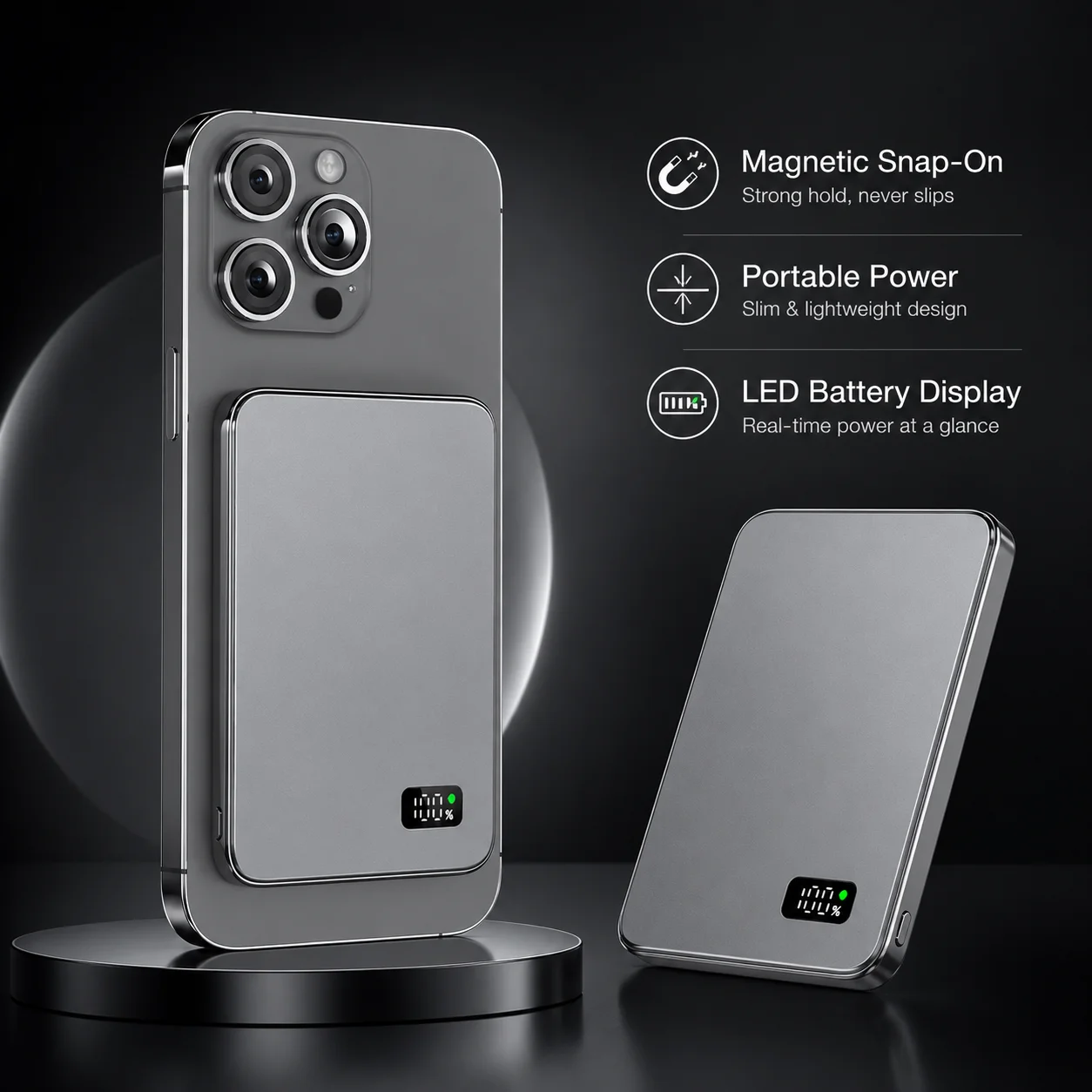 Magnetic Wireless Power Bank for MagSafe 10000mAh Fast Charging LED Display Portable Charger for iPhone Samsung AirPods Travel
Magnetic Wireless Power Bank for MagSafe 10000mAh Fast Charging LED Display Portable Charger for iPhone Samsung AirPods Travel
