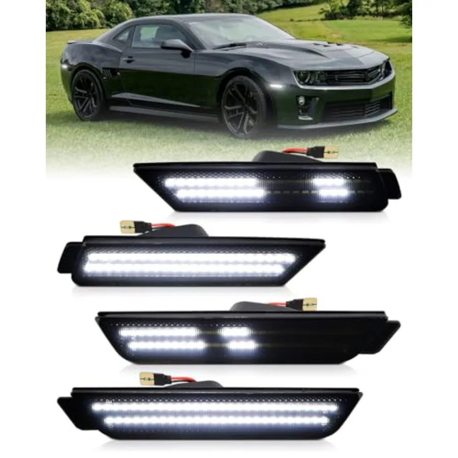 Dynamic Side Marker Light Compatible for 5th Gen Chevy Camaro 2010 2011 2012 2013 2014 2015, Front Rear Dual Rows Driver and Pa
Dynamic Side Marker Light Compatible for 5th Gen Chevy Camaro 2010 2011 2012 2013 2014 2015, Front Rear Dual Rows Driver and Pa