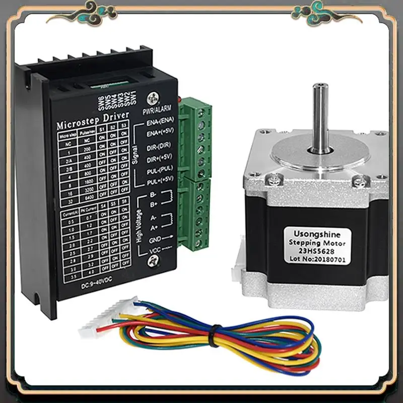 Reliable-4X Nema 23 23HS5628 Stepper Motor 57 Motor 2.8A With TB6600 Stepper Motor Driver NEMA17 23 For CNC (6.35MM)
Reliable-4X Nema 23 23HS5628 Stepper Motor 57 Motor 2.8A With TB6600 Stepper Motor Driver NEMA17 23 For CNC (6.35MM)