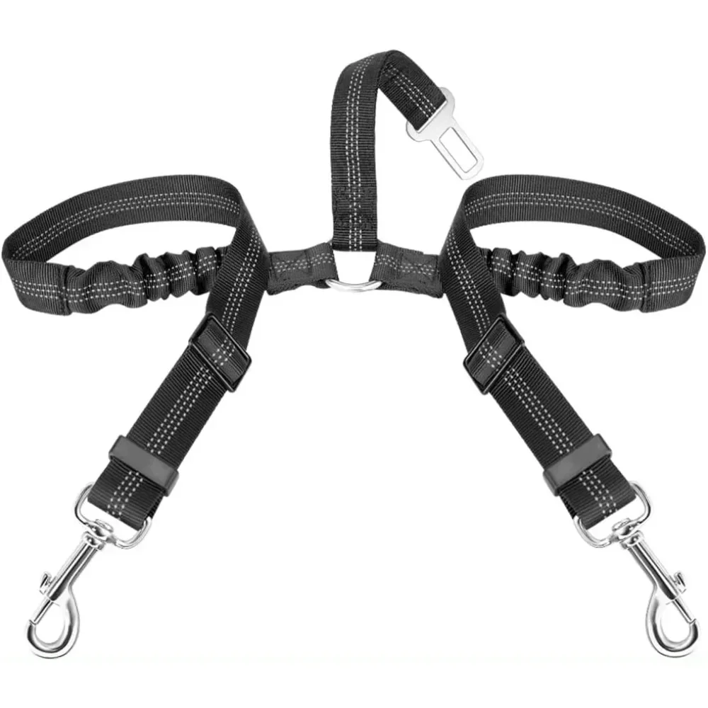 Double Dog Seatbelt Adjustable Vehicle Safety Leash with Elastic Protect Shock Reflective Dog Restraint for Pet Safety Seatbelt
Double Dog Seatbelt Adjustable Vehicle Safety Leash with Elastic Protect Shock Reflective Dog Restraint for Pet Safety Seatbelt