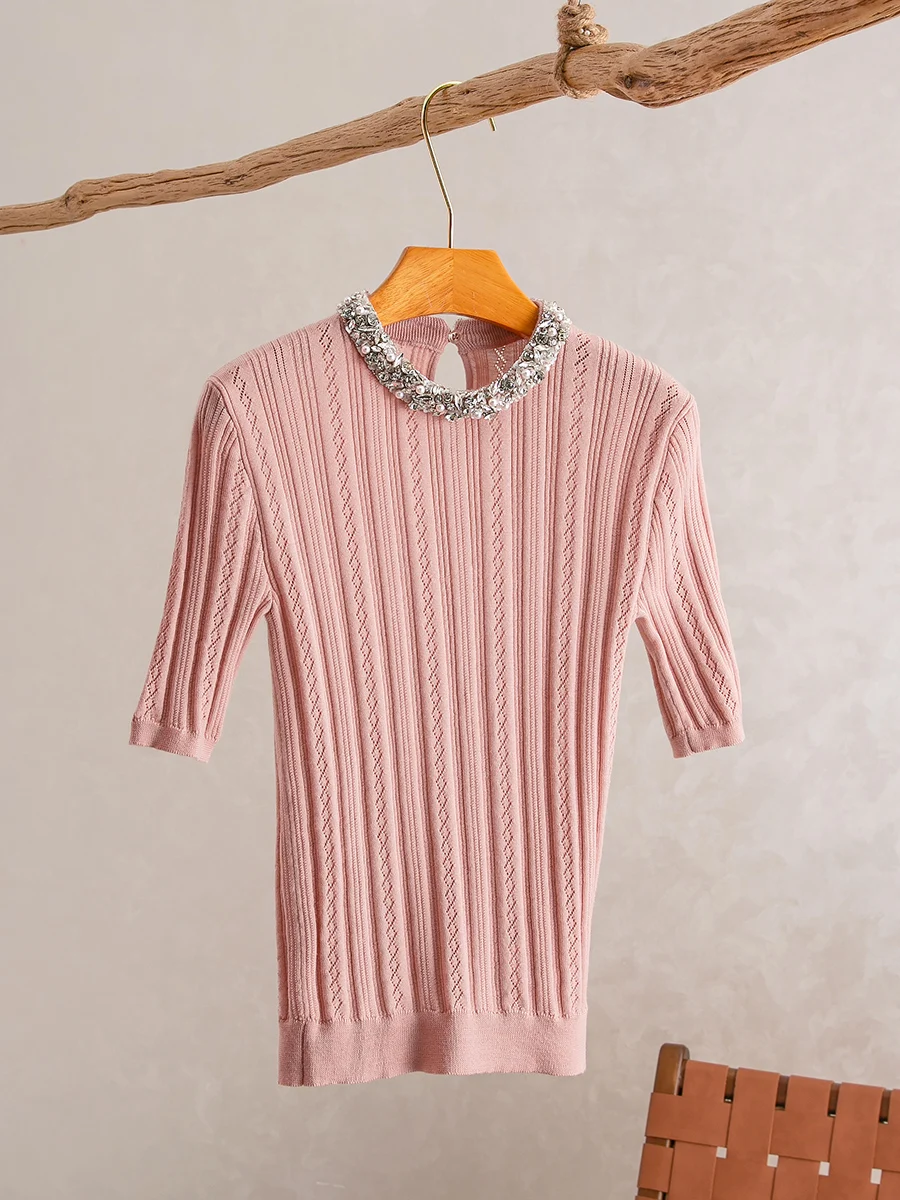 Женский свитер Ele YongLeap: Новинка весенней коллекции, ажурный, с вышивкой стразами, приталенный, из шерсти, с воротником-стойкой
Женский свитер Ele YongLeap: Новинка весенней коллекции, ажурный, с вышивкой стразами, приталенный, из шерсти, с воротником-стойкой