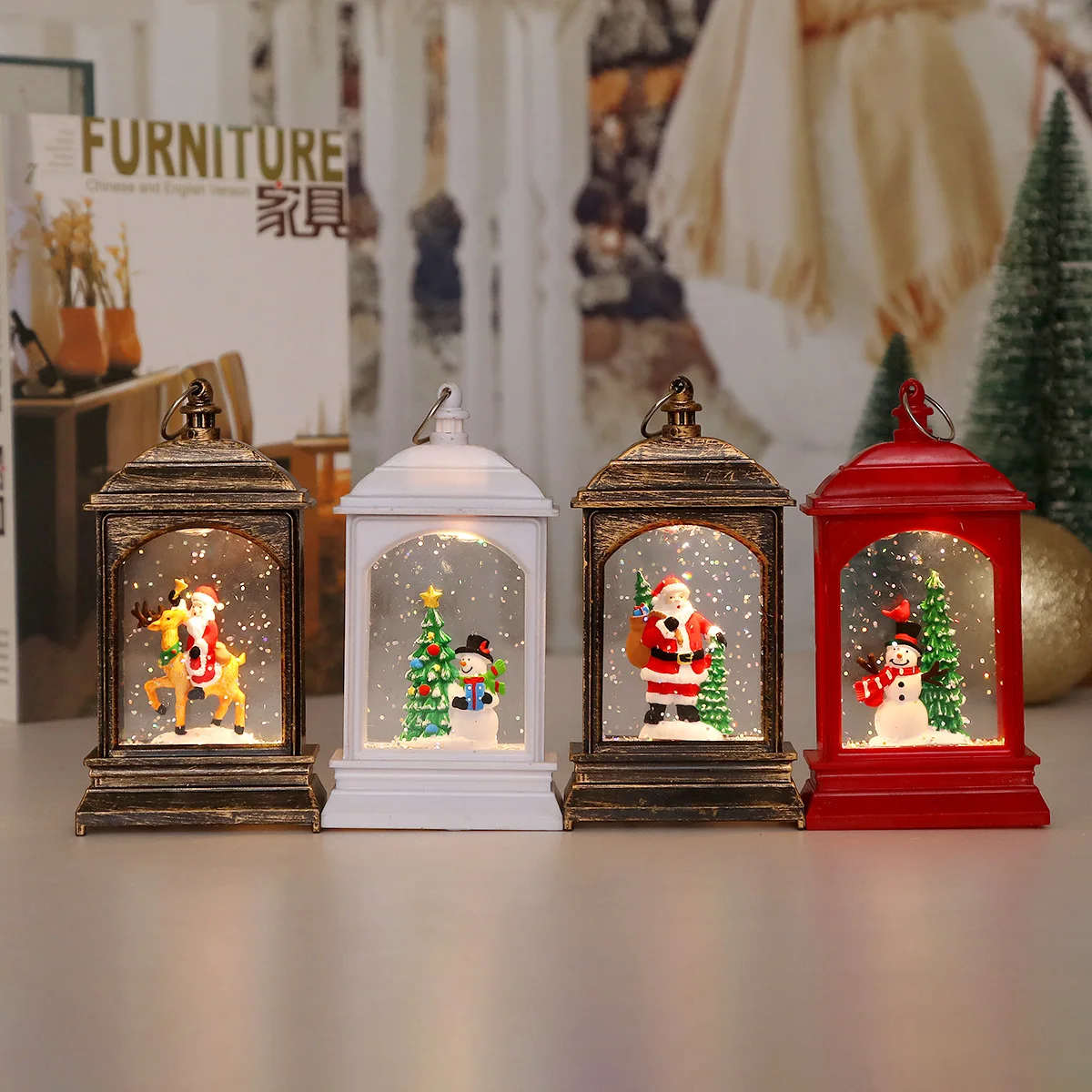 Decorative glowing night light, ambient light, Christmas tree, Santa Claus, snowing window display, desktop small ornament
Decorative glowing night light, ambient light, Christmas tree, Santa Claus, snowing window display, desktop small ornament