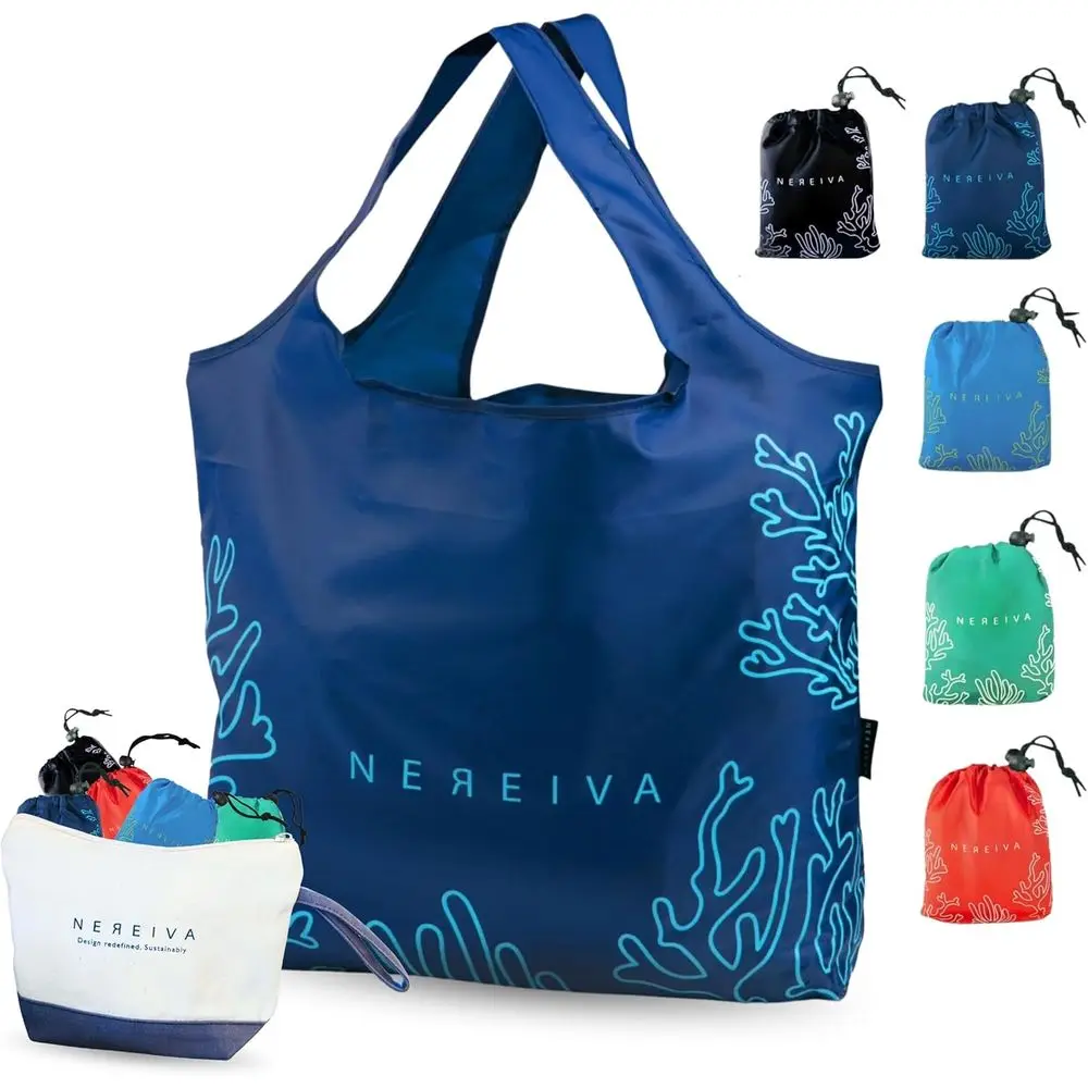 Compact Multi-Color Foldable Shopping Bags - Large, Durable, Washable, Ideal for Travel, with Carry Pouch, Lightweight
Compact Multi-Color Foldable Shopping Bags - Large, Durable, Washable, Ideal for Travel, with Carry Pouch, Lightweight