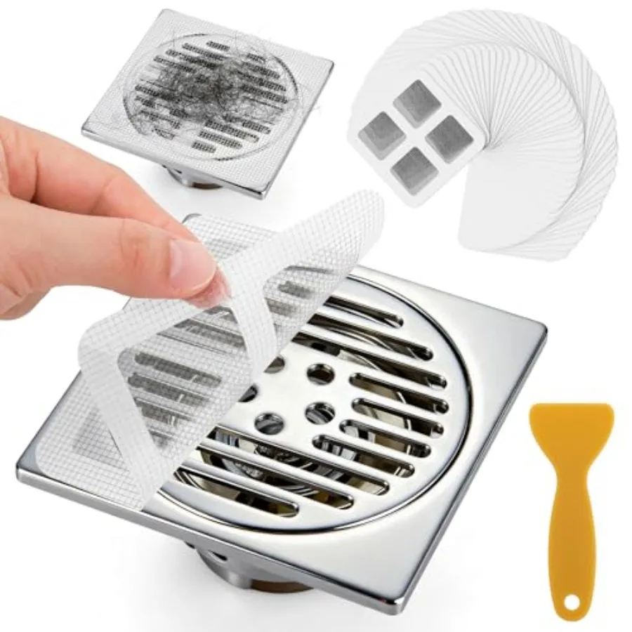 100PCS Disposable Shower Hair Catcher, 4" x 4" Mesh Drain Covers and Stickers, Filter Protector for Shower, Bathtub, Sink, Kitc
100PCS Disposable Shower Hair Catcher, 4" x 4" Mesh Drain Covers and Stickers, Filter Protector for Shower, Bathtub, Sink, Kitc