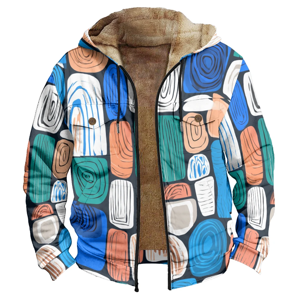 Men Trendy Winter Jackets Coats Print Retro Plush Thick Geometric Wood Grain Circle Hunting Farmer Streetwear Fashion Outerwear 
Men Trendy Winter Jackets Coats Print Retro Plush Thick Geometric Wood Grain Circle Hunting Farmer Streetwear Fashion Outerwear