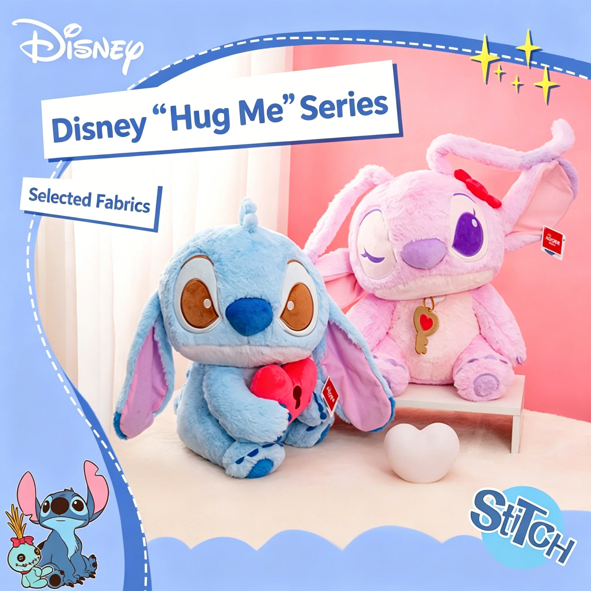 Disney Stitch Angel Hug Me Series Plush Toy 25cm Officially Licensed Cute Couple Stuffed Doll for Kids Birthday Gift
Disney Stitch Angel Hug Me Series Plush Toy 25cm Officially Licensed Cute Couple Stuffed Doll for Kids Birthday Gift