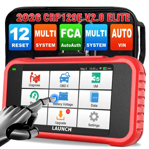 LAUNCH X431 CRP129E V2.0 OBD2 Scanner Automotive 4 System Diagnostic Tools OBD Code Reader DPF OIL Reset Free Update pk CRP123E