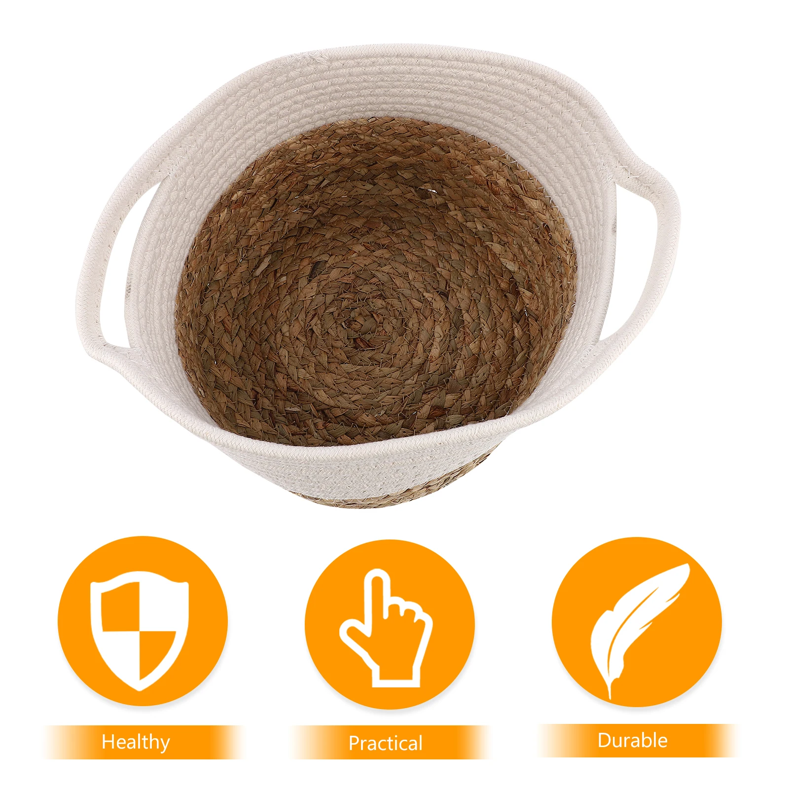 Simple Cotton Rope Storage Basket Organizing Basket Dirty Clothes Container Household Storage Tool for Phone Magazines Books
Simple Cotton Rope Storage Basket Organizing Basket Dirty Clothes Container Household Storage Tool for Phone Magazines Books