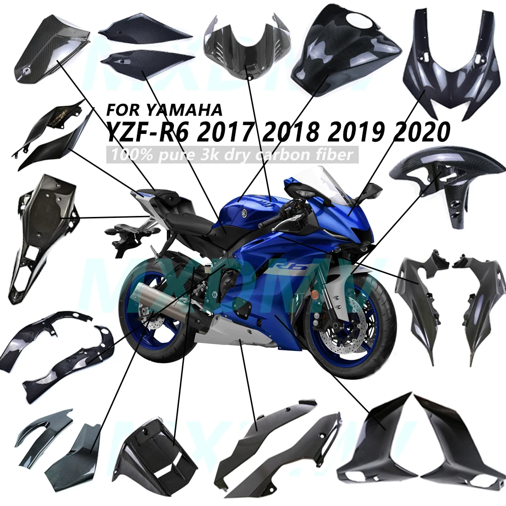 Motorcycle Accessories For YAMAHA YZF-R6 2017 2018 2019 2020 Fender Fuel Tank Cover Side Panel Fairing Dry Carbon Fiber
Motorcycle Accessories For YAMAHA YZF-R6 2017 2018 2019 2020 Fender Fuel Tank Cover Side Panel Fairing Dry Carbon Fiber