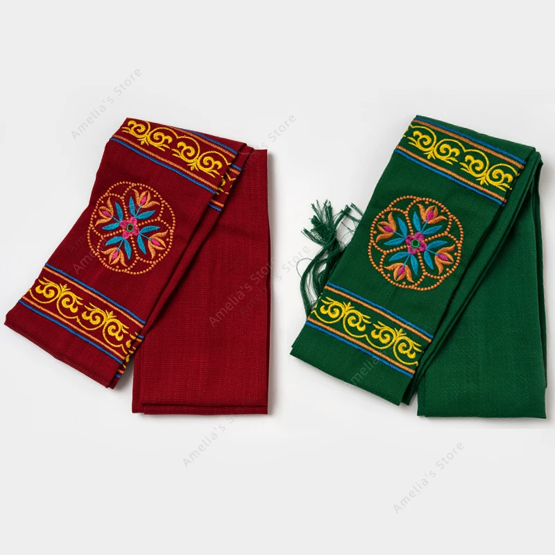 Tibetan Style Embroidered Waist Belt Unisex Ethnic Floral Sash with Tassels Traditional Folk Costume Accessories
Tibetan Style Embroidered Waist Belt Unisex Ethnic Floral Sash with Tassels Traditional Folk Costume Accessories