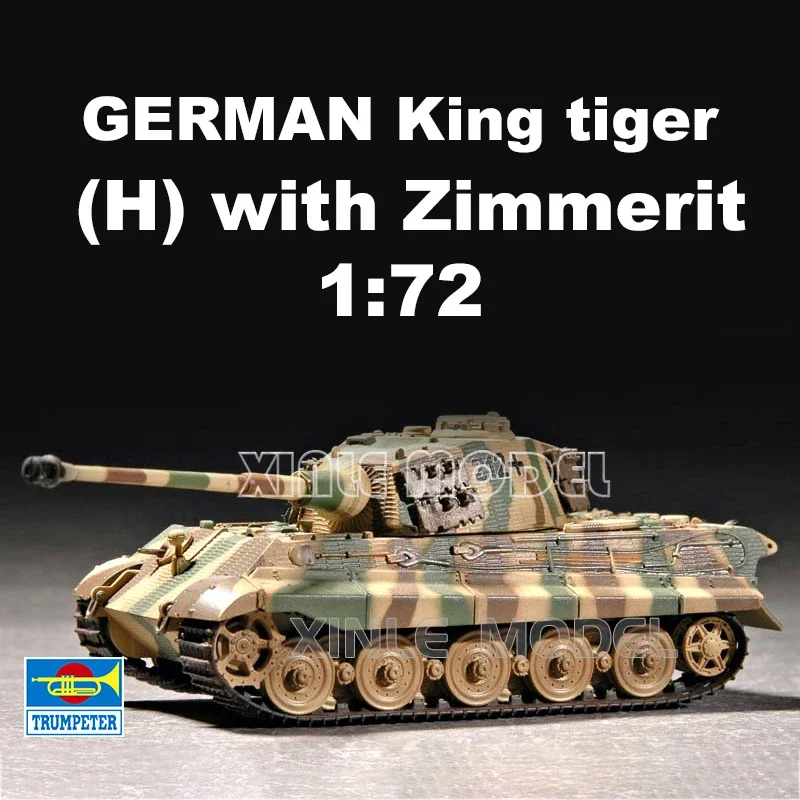 Trumpeter Plastic Assembled Tank Model Kit 07291 German Tiger King Tank Henschel Turret Type (Anti-Magnetic Armor) 1/72
Trumpeter Plastic Assembled Tank Model Kit 07291 German Tiger King Tank Henschel Turret Type (Anti-Magnetic Armor) 1/72