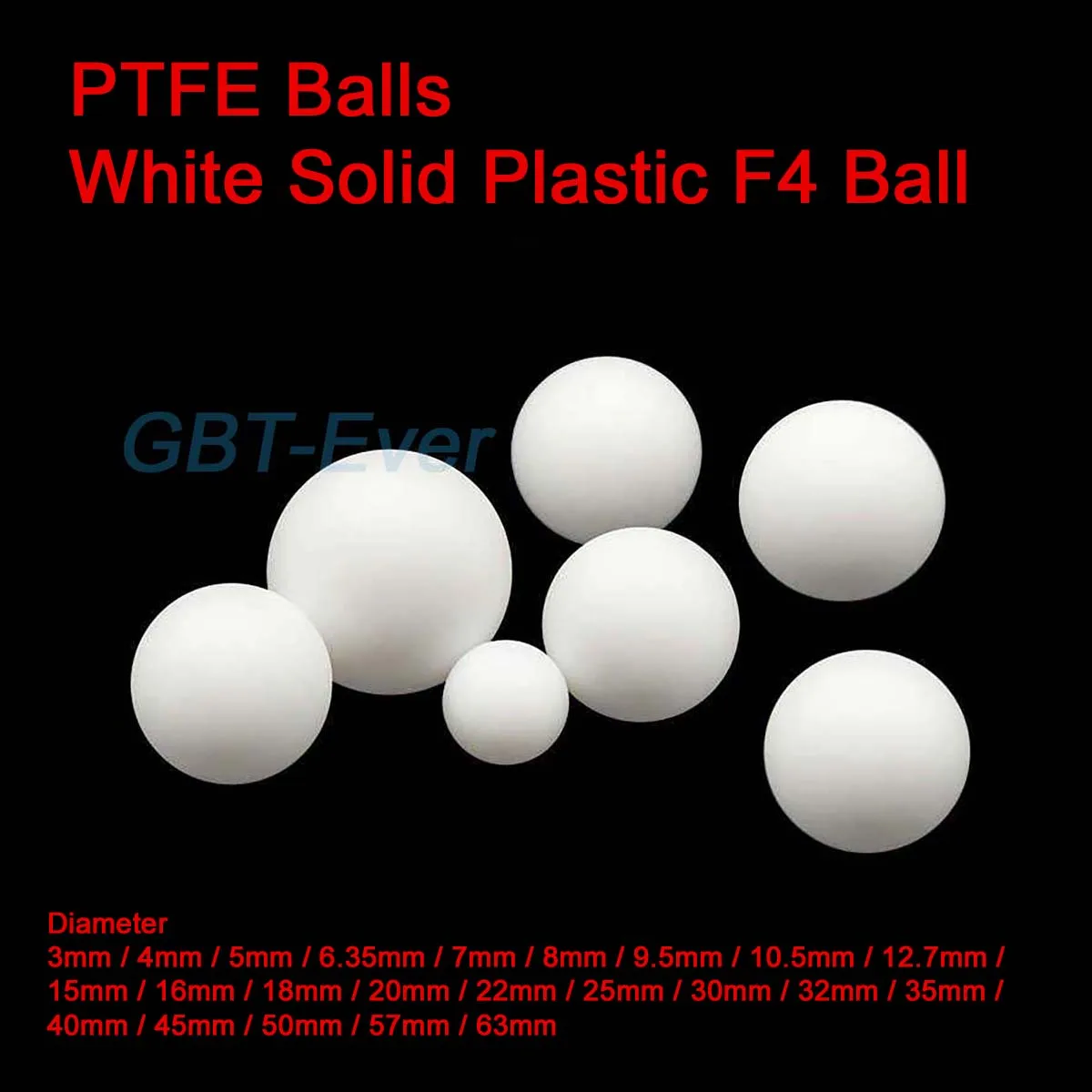 Dia 3-63mm PTFE Balls F4 Ball White Solid Plastic Ball Rolling Beads Electrical Insulation Bearings Sealing Corrosion Resistance
Dia 3-63mm PTFE Balls F4 Ball White Solid Plastic Ball Rolling Beads Electrical Insulation Bearings Sealing Corrosion Resistance