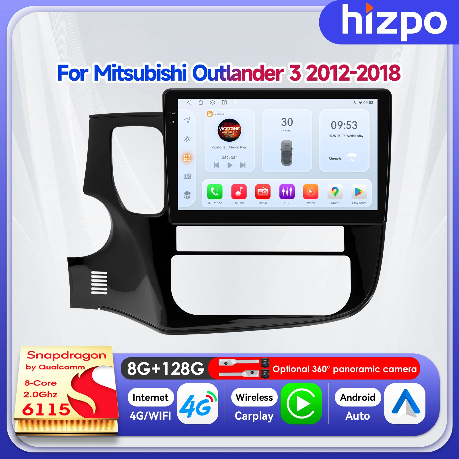 Hizpo 10.1" Navigation AUTO Stereo Head Unit For Mitsubishi Outlander 3 2012 2013 2014-2018 Multimedia Radio GPS Wifi BT SWC DSP
Hizpo 10.1" Navigation AUTO Stereo Head Unit For Mitsubishi Outlander 3 2012 2013 2014-2018 Multimedia Radio GPS Wifi BT SWC DSP
