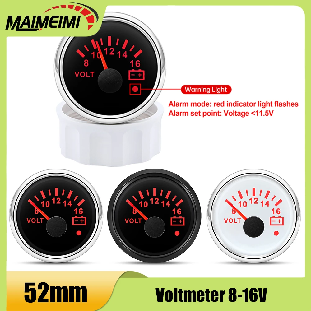 52mm Voltmeter 8-16V Volt Meter Gauge Car Voltage Gauges for Boat Car Truck Marine Motorcycle RV Red Backlight 12V 24V
52mm Voltmeter 8-16V Volt Meter Gauge Car Voltage Gauges for Boat Car Truck Marine Motorcycle RV Red Backlight 12V 24V