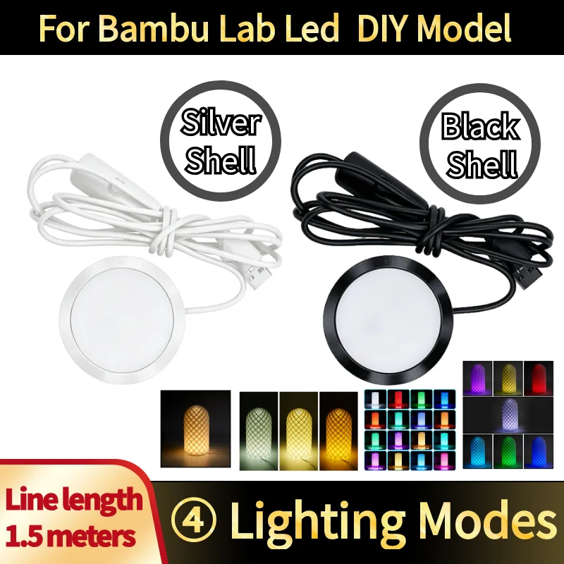 For Bambu Lab Led Lamp Kit Adjustable Light Kit Led Light Parts Hardware DlY Model white /cold/warm light Without Lamp shell 001
For Bambu Lab Led Lamp Kit Adjustable Light Kit Led Light Parts Hardware DlY Model white /cold/warm light Without Lamp shell 001