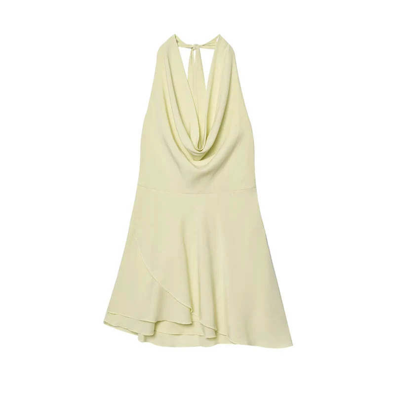 Women's Dresses New Summer 2025 Light Yellow Halterneck Off-the-Shoulder Dress Sexy Open Back Swing Neck Design Personality
Women's Dresses New Summer 2025 Light Yellow Halterneck Off-the-Shoulder Dress Sexy Open Back Swing Neck Design Personality