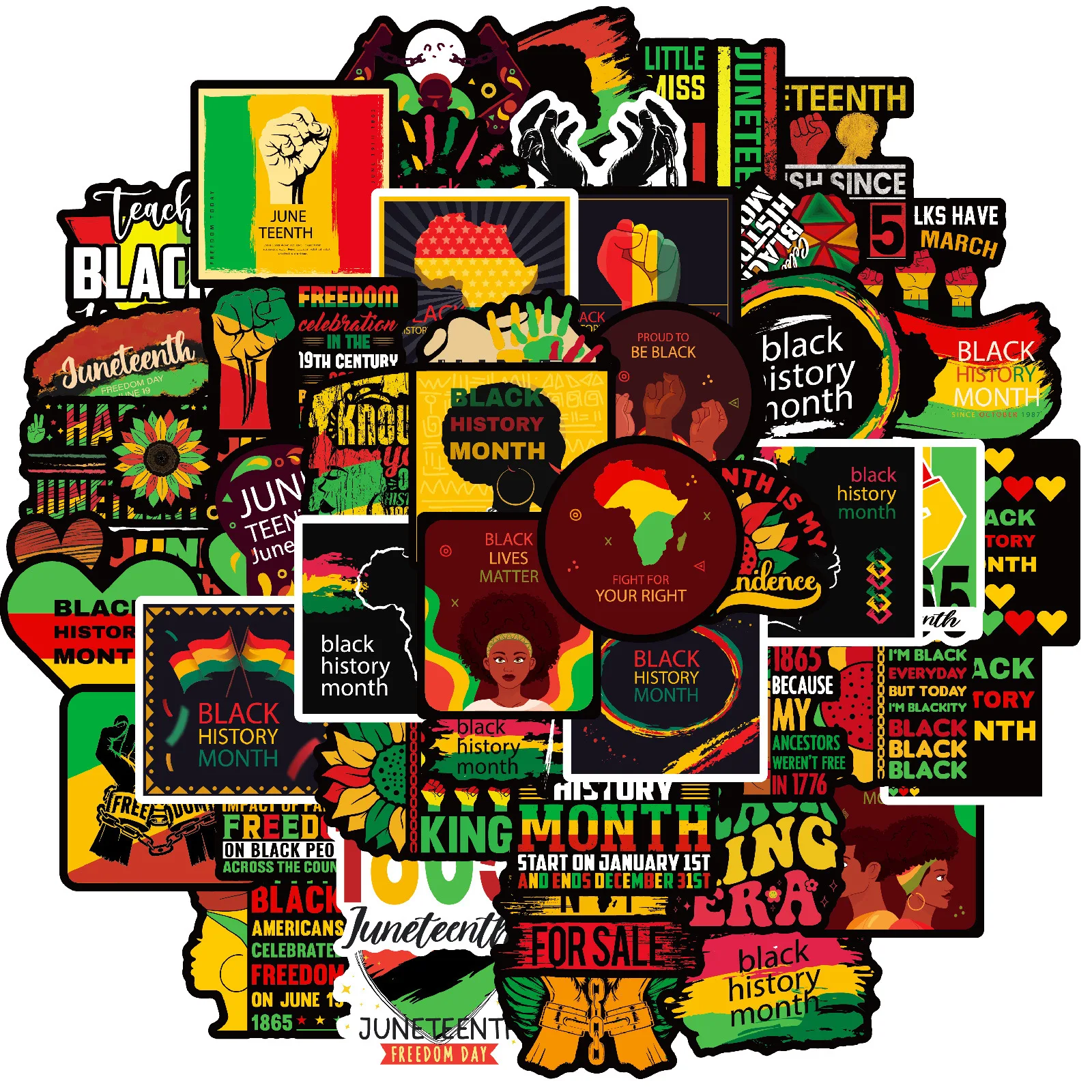 10/50PCS Juneteenth Stickers Commemorate Graffiti Sticker DIY Toys Suitcase Fridge Laptop Phone Guitar Bike Skateboard Decals
10/50PCS Juneteenth Stickers Commemorate Graffiti Sticker DIY Toys Suitcase Fridge Laptop Phone Guitar Bike Skateboard Decals