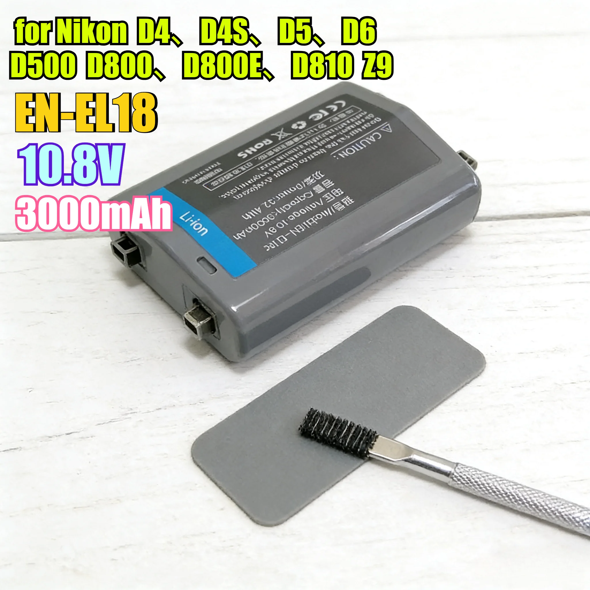 Сменный аккумулятор EN-EL18, 3000 мАч для литий-ионного аккумулятора Nikon DSLR, совместимый с камерой D4/D5/D4S D800/D850/D500 Z9 Pro
Сменный аккумулятор EN-EL18, 3000 мАч для литий-ионного аккумулятора Nikon DSLR, совместимый с камерой D4/D5/D4S D800/D850/D500 Z9 Pro