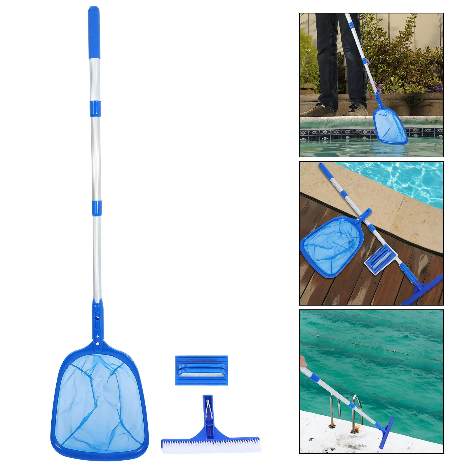 Swimming Pool Cleaning Set Multifunctional Item Leaf Skimmer Net with Pole Brushes Pond Scoop Detergent
Swimming Pool Cleaning Set Multifunctional Item Leaf Skimmer Net with Pole Brushes Pond Scoop Detergent