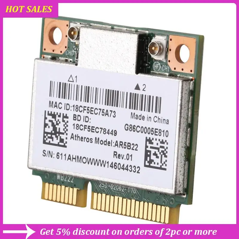 4X AR5B22 2,4/5 ГГц двухдиапазонная Wi-Fi карта 802.11AC Bluetooth 4,0 беспроводная карта WLAN для Lenovo Y400 Y500 Y410P S215 U330, резиновая
4X AR5B22 2,4/5 ГГц двухдиапазонная Wi-Fi карта 802.11AC Bluetooth 4,0 беспроводная карта WLAN для Lenovo Y400 Y500 Y410P S215 U330, резиновая