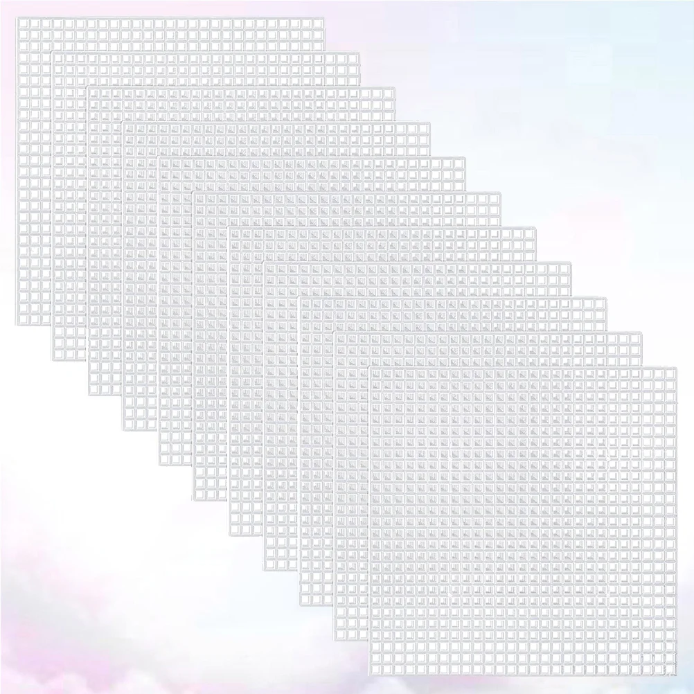30 Pcs 8x8cm Square Mesh Plastic Canvas Sheets Cross Stitch Sewing Plastic Canvas Sheets for Embroidery Acrylic Yarn Crafting Kn
30 Pcs 8x8cm Square Mesh Plastic Canvas Sheets Cross Stitch Sewing Plastic Canvas Sheets for Embroidery Acrylic Yarn Crafting Kn