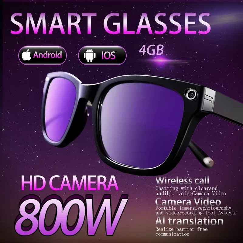 2026 New Smart AI Glasses 1080P HD Video Record Camera ChatGPT Bluetooth Call 32GB ROM Language Translation Music Sunglasses Men
2026 New Smart AI Glasses 1080P HD Video Record Camera ChatGPT Bluetooth Call 32GB ROM Language Translation Music Sunglasses Men