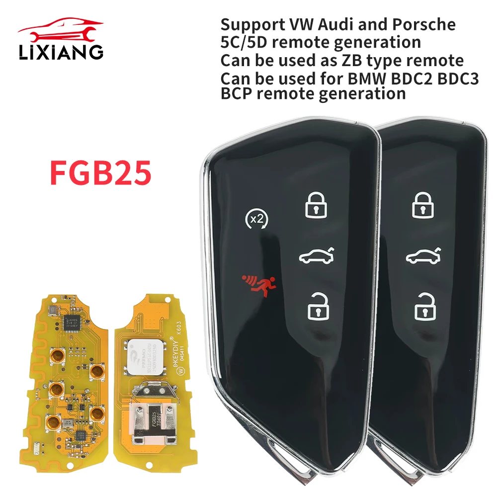 Lixiang KEYDIY 5C 5D FGB25 Smart Car Key For VW 5HG959753 GOLF8 ID3 ID4 ID6 5C 5D System Universal Remote Key No UWB function
Lixiang KEYDIY 5C 5D FGB25 Smart Car Key For VW 5HG959753 GOLF8 ID3 ID4 ID6 5C 5D System Universal Remote Key No UWB function