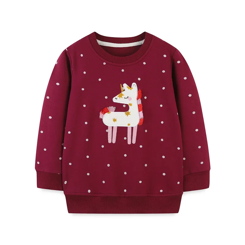 2-7T Unicorn Embroidery Long Sleeve Girls Sweatshirts Autumn Winter Children's Clothes Dots Hooded Shirts Cute Baby Tops
2-7T Unicorn Embroidery Long Sleeve Girls Sweatshirts Autumn Winter Children's Clothes Dots Hooded Shirts Cute Baby Tops