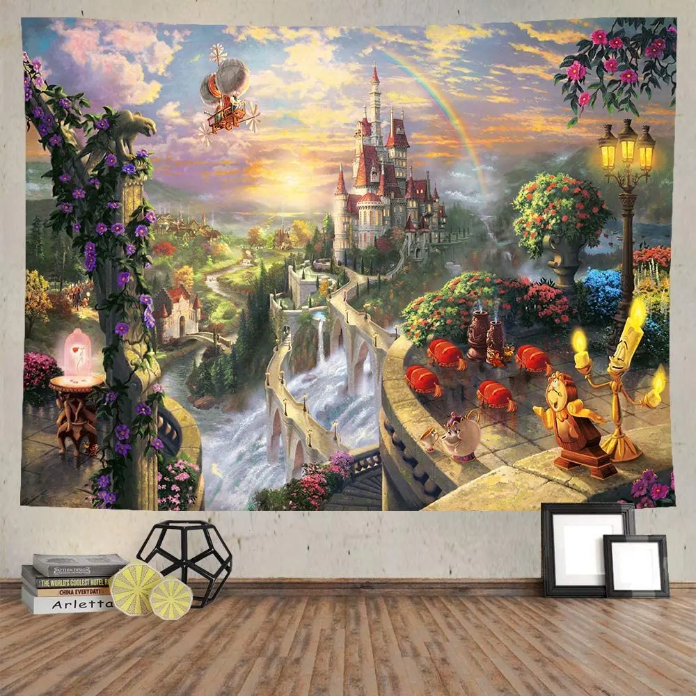 3D Fantasy Forest Castle Tapestry Cartoon Colored Mushrooms Background Pattern Tapestries Bedroom Living Room Decor Wall Hanging
3D Fantasy Forest Castle Tapestry Cartoon Colored Mushrooms Background Pattern Tapestries Bedroom Living Room Decor Wall Hanging