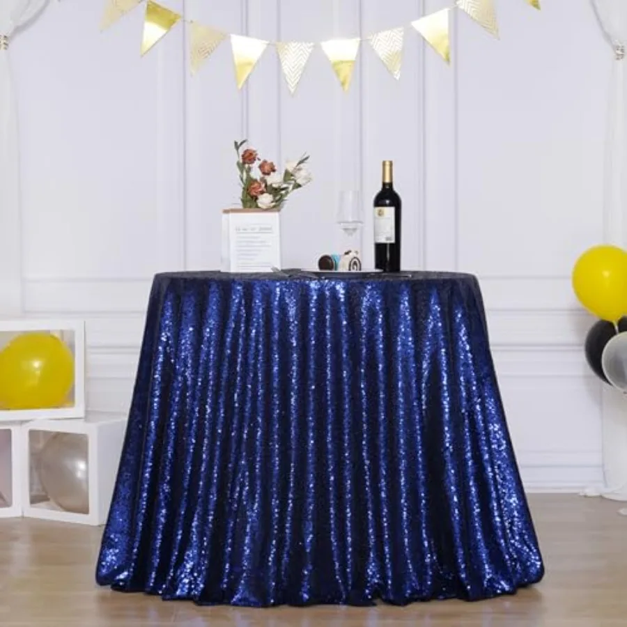 Poise3EHome 120-Inch Round Navy Blue Sequin Tablecloth for Party Cake Dessert Table Exhibition Events
Poise3EHome 120-Inch Round Navy Blue Sequin Tablecloth for Party Cake Dessert Table Exhibition Events
