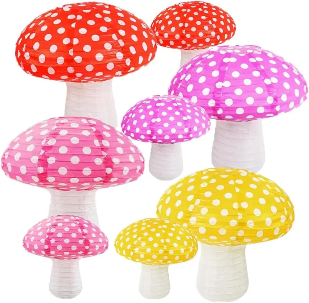 Folding Mushroom Paper Lanterns - 8pcs, 8&12 inch, Reusable Party Decor for Forest Garden Theme
Folding Mushroom Paper Lanterns - 8pcs, 8&12 inch, Reusable Party Decor for Forest Garden Theme