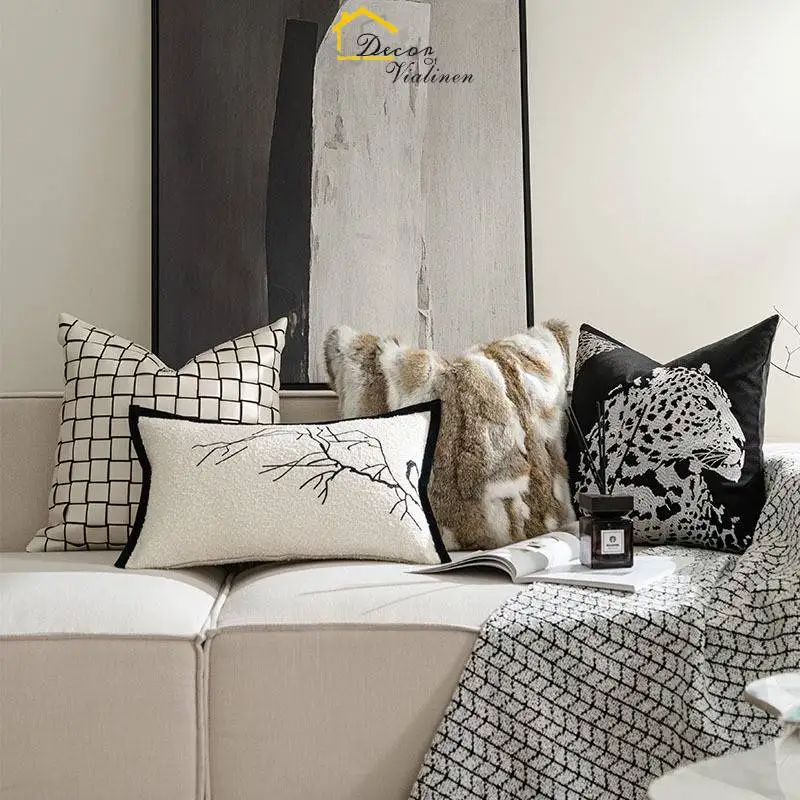 Decorative Luxury Black and White Animal Pattern Cushion Pillow Covers for Sofa Couch Bed Home Decor
Decorative Luxury Black and White Animal Pattern Cushion Pillow Covers for Sofa Couch Bed Home Decor