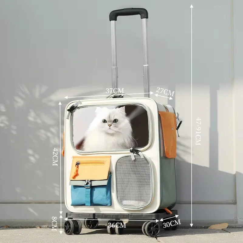 High Quality Durable Large Storage with Feeding Window Bag Ventilated Breathable Pet Carrier Backpack with Wheels
High Quality Durable Large Storage with Feeding Window Bag Ventilated Breathable Pet Carrier Backpack with Wheels
