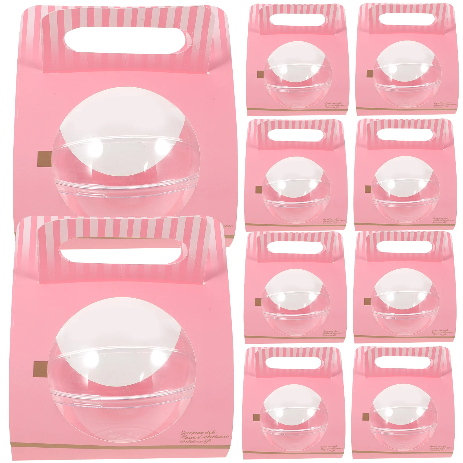 10 Pcs Dome Cupcake Holder Individual Holders Balls for Packing Carrier with Lid and Handle Gumball Machine Box
10 Pcs Dome Cupcake Holder Individual Holders Balls for Packing Carrier with Lid and Handle Gumball Machine Box