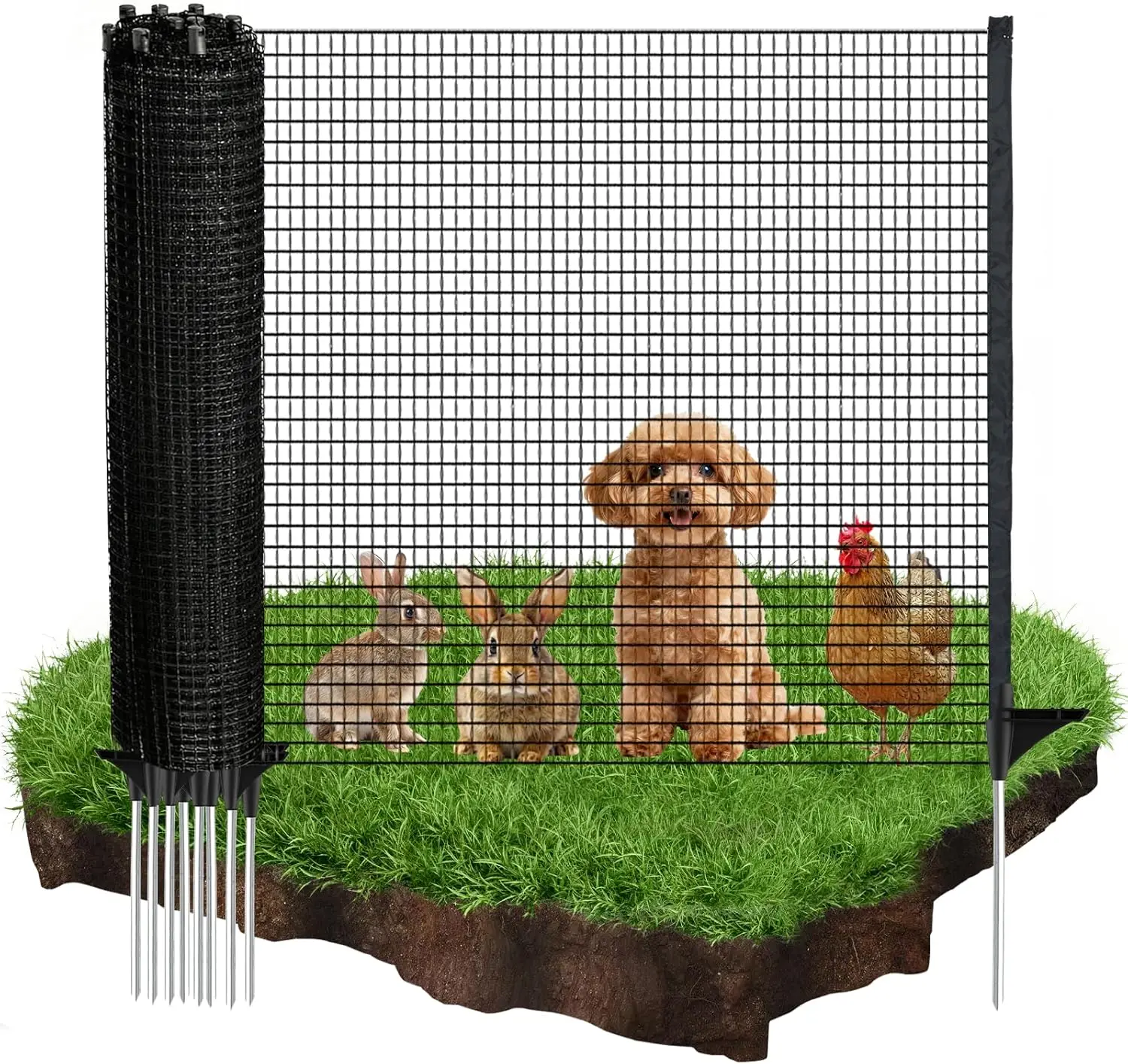3'x50' Plastic Fencing Garden Fence, Temporary Fence with Posts, Animals Barrier, Portable Snow Fence for Dogs Backyard
3'x50' Plastic Fencing Garden Fence, Temporary Fence with Posts, Animals Barrier, Portable Snow Fence for Dogs Backyard
