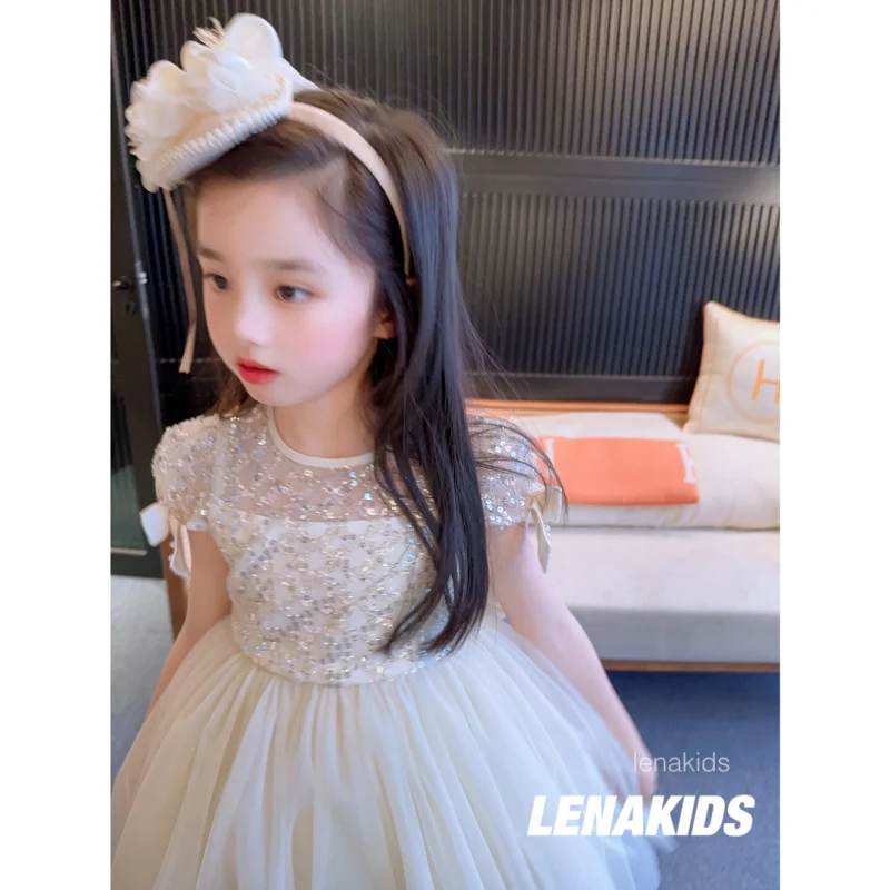 Girls' Princess Dress 2025 Summer New Style Lace Bow Puffy Dress Girls Sequin Fashionable Children's Formal Dress for Party 2-9Y
Girls' Princess Dress 2025 Summer New Style Lace Bow Puffy Dress Girls Sequin Fashionable Children's Formal Dress for Party 2-9Y