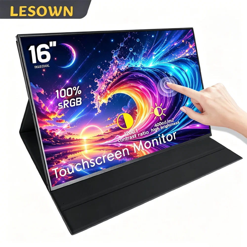 LESOWN 16 Inch 4K Touchscreen Portable Monitor 100% sRGB Driver-free External Display for Laptop
LESOWN 16 Inch 4K Touchscreen Portable Monitor 100% sRGB Driver-free External Display for Laptop