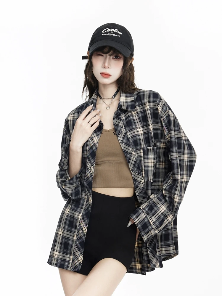 Autumn 2025 Plaid irt Jaet Women's Small Size Loose Slimming Versatile Layered Collar Top Commute Sle Korean Version
Autumn 2025 Plaid irt Jaet Women's Small Size Loose Slimming Versatile Layered Collar Top Commute Sle Korean Version