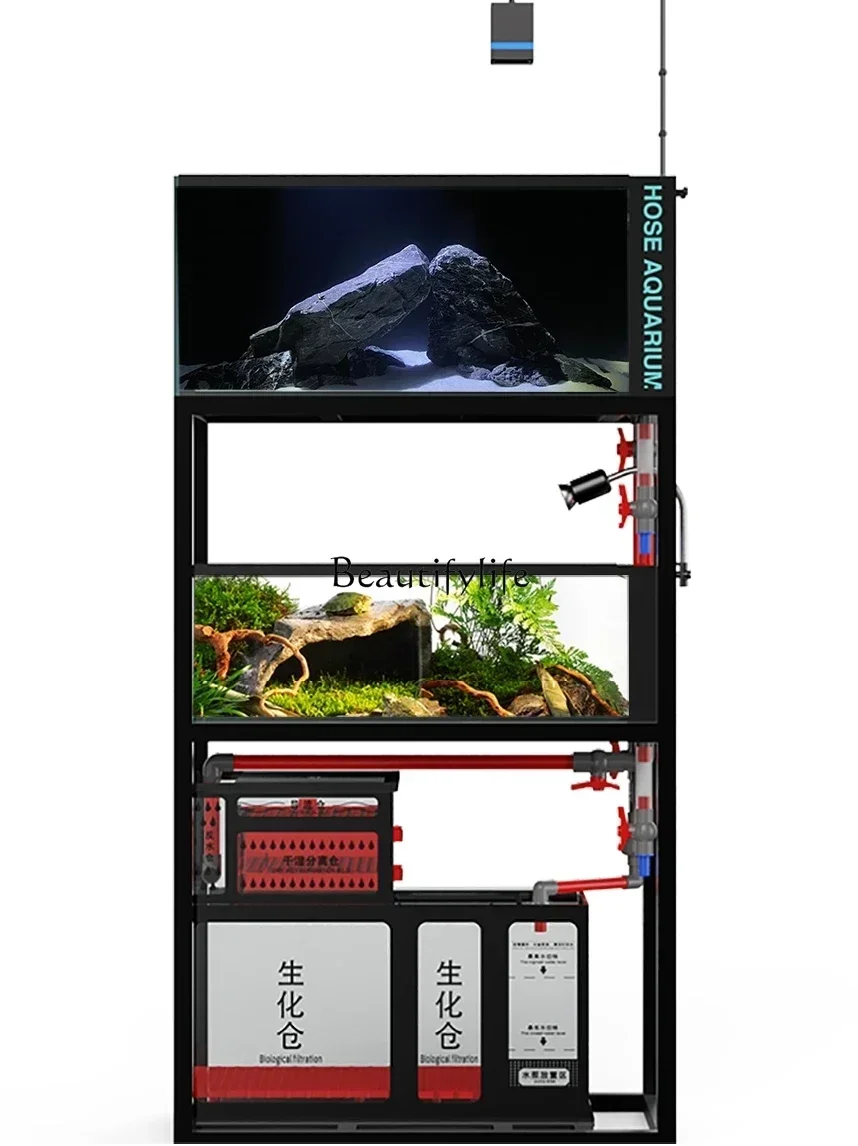 LD33Living Room Home Super White Change Water Double Layer Stream Fish Tank Aquarium
LD33Living Room Home Super White Change Water Double Layer Stream Fish Tank Aquarium
