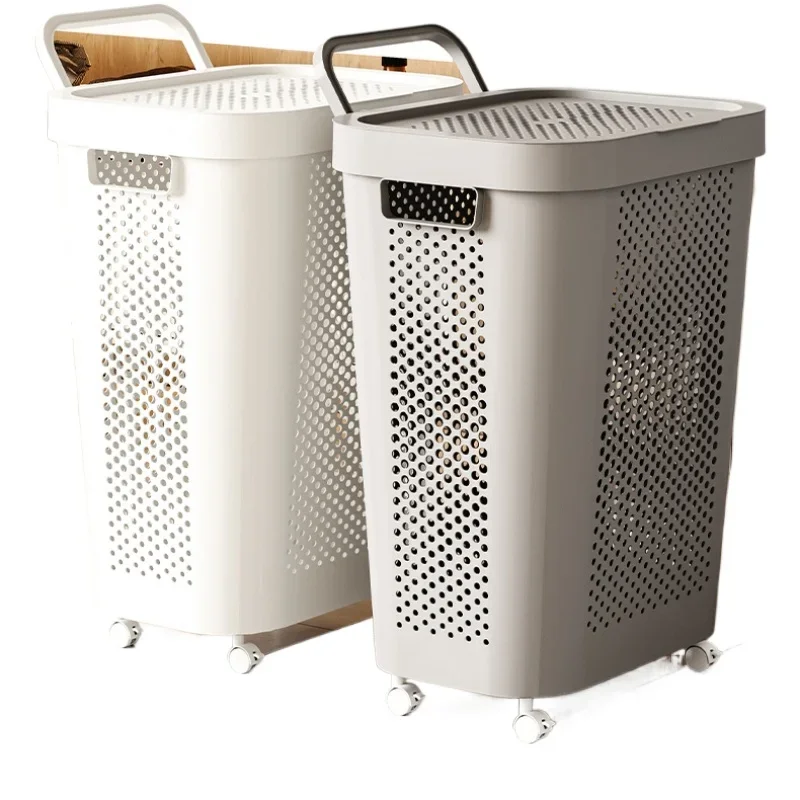 Household Goods Large Dirty Clothing Basket Plastic Rolling Laundry Basket with Underwear Basket Handle Wheel
Household Goods Large Dirty Clothing Basket Plastic Rolling Laundry Basket with Underwear Basket Handle Wheel