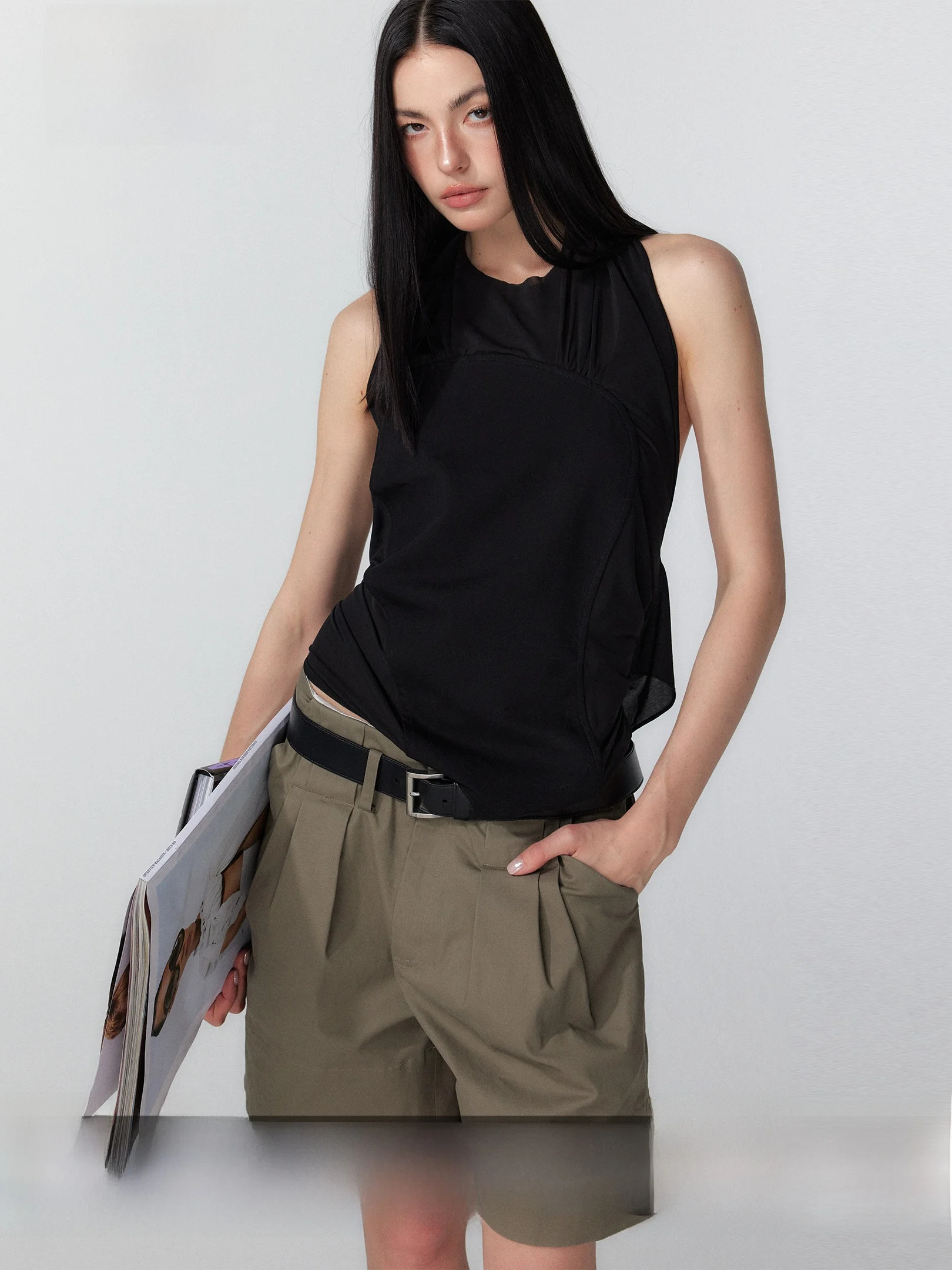 Three Goood Sexy Sleeveless Neck Hanging Top Micro See-through Slimming Hot Girl Casual Style Polyester Spandex Blend Vest
Three Goood Sexy Sleeveless Neck Hanging Top Micro See-through Slimming Hot Girl Casual Style Polyester Spandex Blend Vest