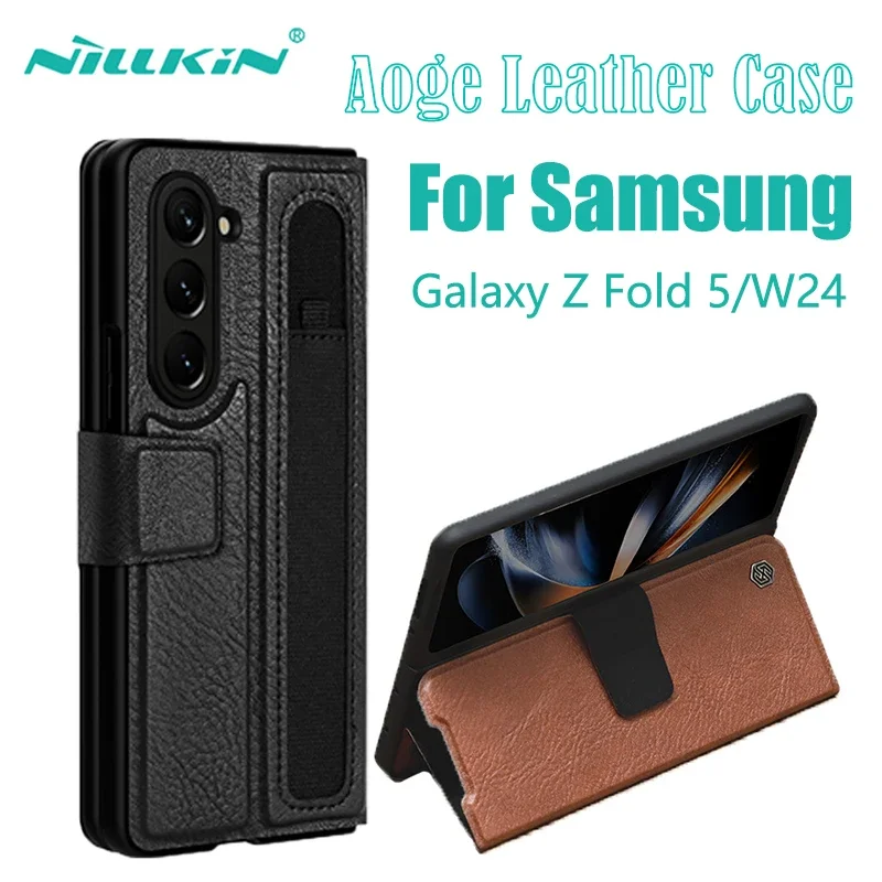 For Samsung Galaxy Z Fold 5 Case For Samsung W24 NILLKIN Aoge Full Cover Luxury Leather Kickstand Case With S-Pen Pocket Z Fold5
For Samsung Galaxy Z Fold 5 Case For Samsung W24 NILLKIN Aoge Full Cover Luxury Leather Kickstand Case With S-Pen Pocket Z Fold5
