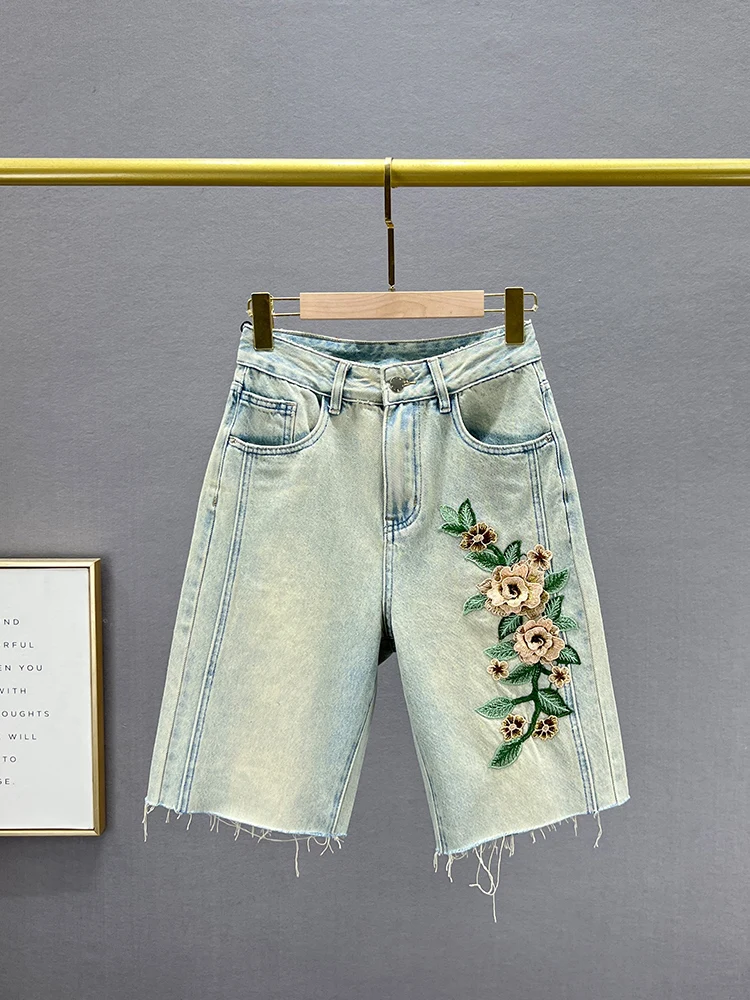 Embroidered High Waist Loose Fit Slimming Vintage Sle Women's ort Jeans Summer Faion Eth Theme Five-Quarter Pants
Embroidered High Waist Loose Fit Slimming Vintage Sle Women's ort Jeans Summer Faion Eth Theme Five-Quarter Pants