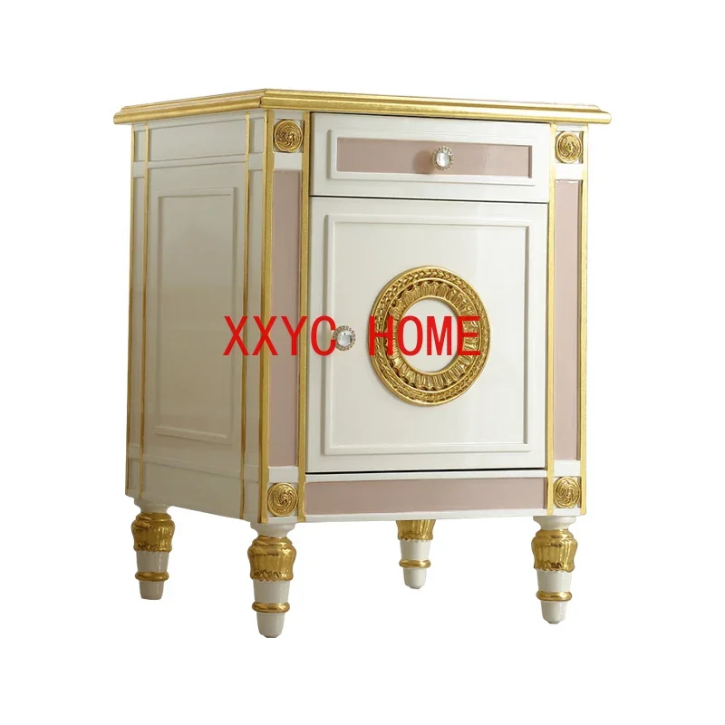 Household Bedroom European-Style Wood Carved Bedside Table Furniture Storage Organizer Cabinet
Household Bedroom European-Style Wood Carved Bedside Table Furniture Storage Organizer Cabinet