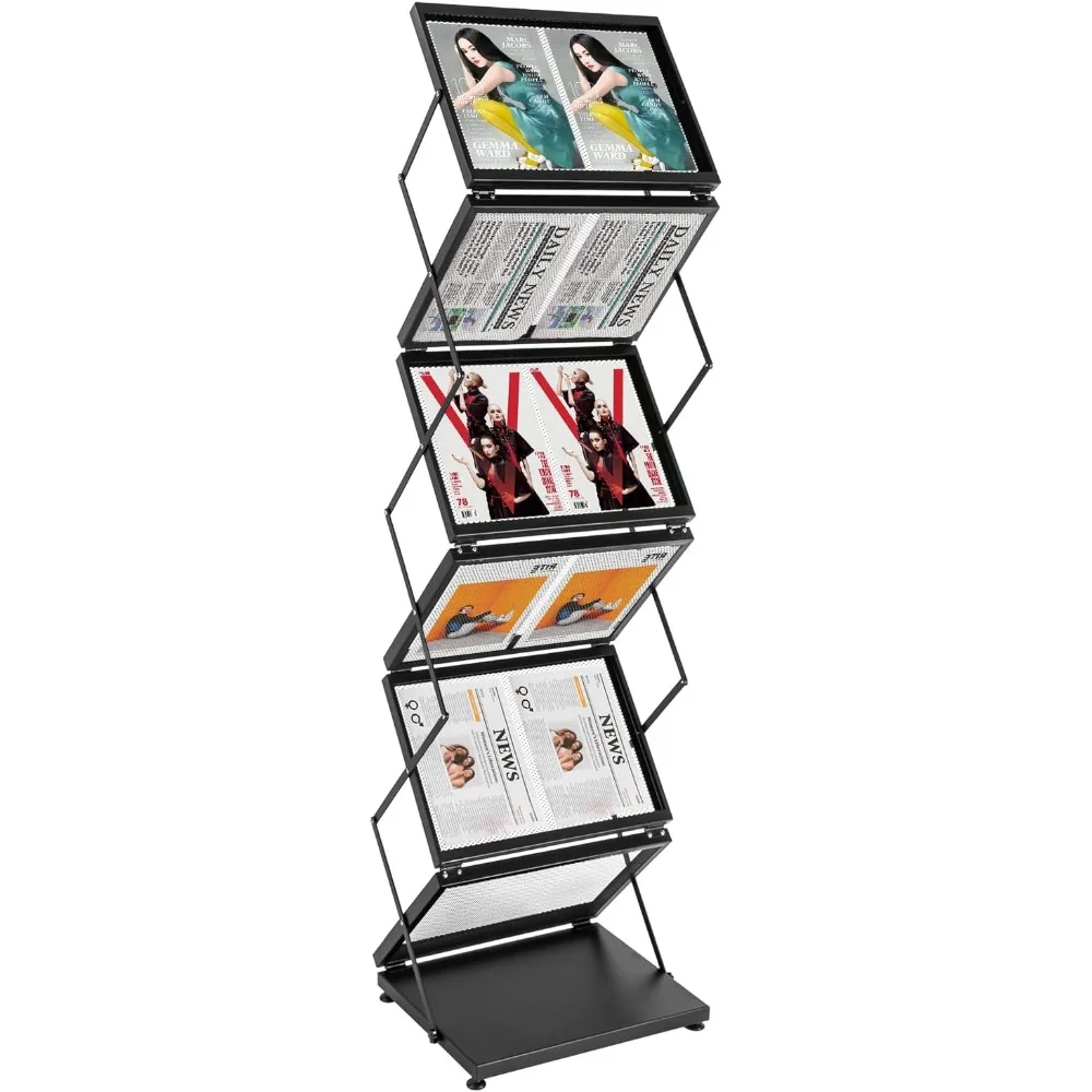 Magazine Rack, Double A4 6 Pockets Brochure Display Stand Foldable Magazine Display Stand for Exhibition
Magazine Rack, Double A4 6 Pockets Brochure Display Stand Foldable Magazine Display Stand for Exhibition
