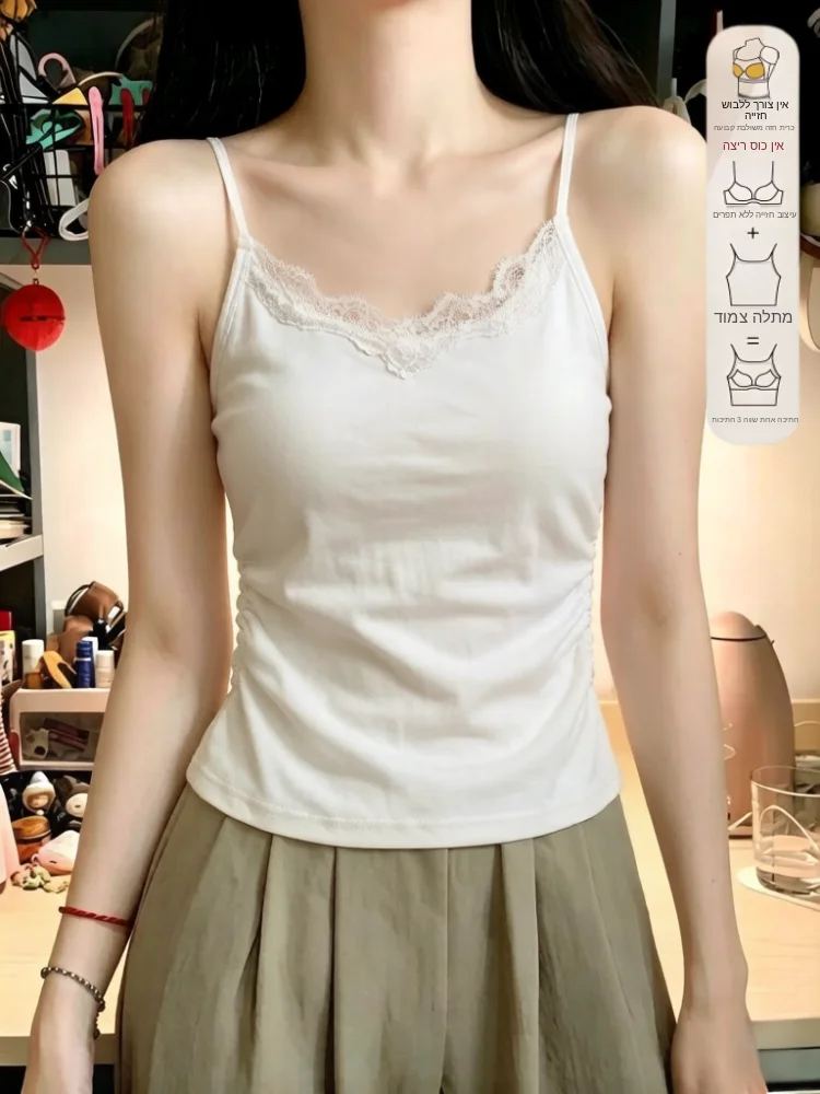 2026 New Lace Trim Camisole Tank Top Women plus Size Slim Fit Inner Wear Outer Wear Base Layer Beautiful Back Top
2026 New Lace Trim Camisole Tank Top Women plus Size Slim Fit Inner Wear Outer Wear Base Layer Beautiful Back Top